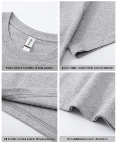 Camiseta extragrande transpirable, duradera, súper suave, para uso diario, personalizada, informal, de algodón, para hombre. - Product Image 4