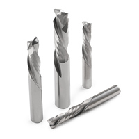 HOZLY Fresa de carburo de tungsteno de 3.175-10mm con dos filos de corte ascendente y descendente, brocas para router CNC, cortador de madera 55HRC