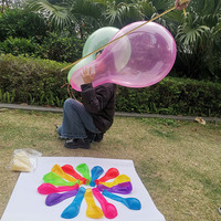Globos de látex grandes con cuello largo para reventar, divertidos, coloridos y encantadores, ideales para jóvenes.