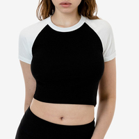 T-shirt court personnalisé en gros avec design graphique, couleurs contrastées, en coton de haute qualité, style streetwear, coupe ajustée, t-shirts vierges