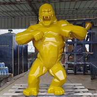 Sculpture de gorille artistique peinte à la main, taille réelle, sur mesure, de haute qualité, marque Xintuo, en résine, couleur personnalisable, Wild Kong