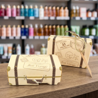 Vente en gros de boîtes à bonbons en carton personnalisées de style mini-valise, pour les fêtes de Noël, les anniversaires et les enfants