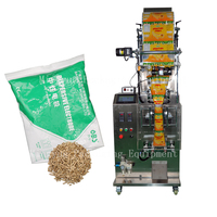 Sac automatique à une tête, sac automatique à 3 côtés/pochette à joint arrière, noix de sucre granulés, machine d'emballage d'aliments pour animaux de compagnie avec imprimante de date
