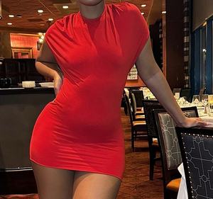 Robe d'été pour femmes Viviblook C26DS023, nouvelle robe décontractée unie, sexy, dos nu, moulante, mini robe de soirée - Product Image 2