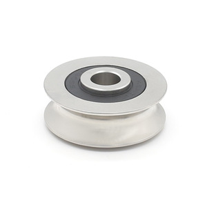 Rodamiento de Bolas de Ranura Profunda No Estándar S627RS, Acero Inoxidable 304, Guía de Cable en Forma de U, Polea Metálica - Product Image 1