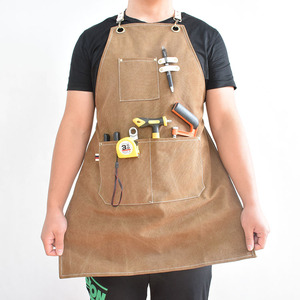 Tablier en toile cirée, pour artiste, barbier, <span class=keywords><strong>boulanger</strong></span>, menuisier, outil de travail - Product Image 6