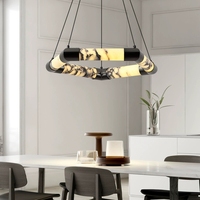 Lustre en marbre Bulgari pour salle à manger, lampe de design italien de luxe pour salon, hall et nouvelle table à manger.