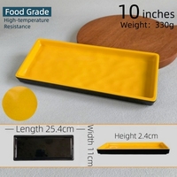 Assiettes à dîner divisées en mélamine de 10 pouces, quatre compartiments, style moderne minimaliste, assiettes pour cantine d'étudiants, assiettes pour restauration rapide