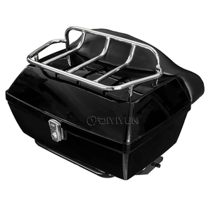 Universal hard Large top box motorcycle tail box luggage for harley scooter chopper bobber tail trunk tool boxes