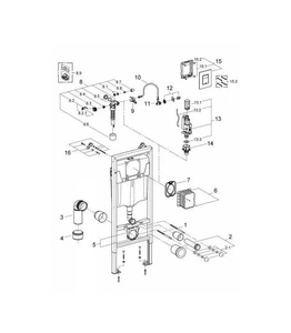 Cisterna Oculta de HDPE para Inodoro Suspendido en la Pared, Tanque de Agua Oculto de Doble Descarga con Fácil Instalación, Ahorro de Agua - Product Image 5