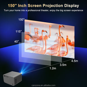 Proyector Canzone P20 Mini LED 4K 1080P de Tiro Corto para Cine <span class=keywords><strong>en</strong></span> Casa, con Altavoces Integrados, Diseño Portátil, para Reuniones y Uso <span class=keywords><strong>en</strong></span> Exteriores - Product Image 2