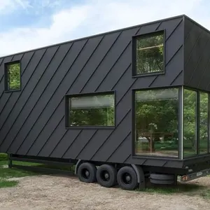 Rumah Prefab 4 Kamar Tidur Tingkat Ganda Rumah Modular Standar Australia untuk Luar Ruangan