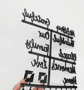 Lettere di plastica del supporto dell'immagine di colore su ordinazione di vendita calda con la parola corsiva per la lavagna intercambiabile di legno della lettera del feltro - Product Image 5