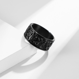 Celtic Knot <b>Titanium</b> Steel <b>Ring</b> For Men Gold Color Everyday Wear Jewelry - Product Image 4