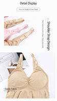 Soutien-gorge d'allaitement de maternité post-partum, camisole longue gainante sans armatures, rembourrée, à fermeture frontale, pour l'allaitement, vente en gros