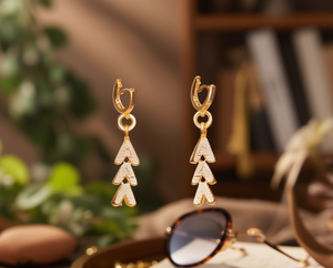 Gold Plated Letter A Drop Earrings For Women Trendy Fashion Jewelry - Product Image 2