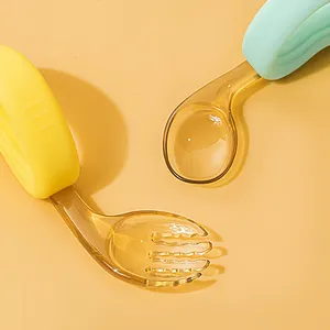 2023 Top bán PPSU Chất liệu quanh co bé ăn Spoon Set bé đào tạo Spoon Set trẻ sơ sinh muỗng và nĩa Set