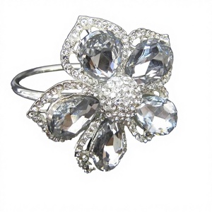 <strong>Napkin</strong> <strong>Rings</strong> Silver Bling Rhinestone Diamond Crystal Beads Elegant Wedding Party <strong>Napkin</strong> <strong>Ring</strong> - Product Image 4