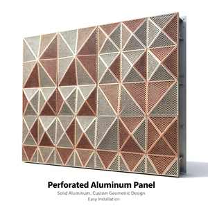 Panel de Fachada de Pared Cortina de Aluminio Perforado, Revestimiento Decorativo, Pantalla para Edificios Comerciales - Product Image 2