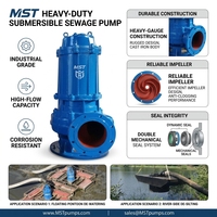 Pompe submersible robuste pour le transfert d'eau sale, pompe submersible pour eaux usées en acier inoxydable