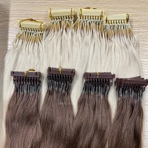 Colore diverso personalizzato 6D capelli umani di fascia alta 12A grado estensione dei capelli umani prezzo di fabbrica 6d estensione dei capelli per il salone