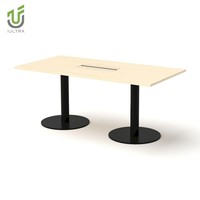 Table de conférence IULTRA de 9 pieds, design moderne du milieu du siècle, pour bureau, salle de réunion, hôtel, école - usage commercial, matériau MDF