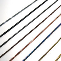 Collier de dressage pour chien en acier inoxydable 304, chaîne anti-mastication pour animaux de compagnie, chaîne martingale serpent multicolore personnalisable