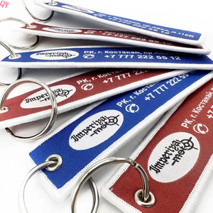QQ Wholesale Personalized <b>Custom</b> Logo Woven <b>Key</b> Tag Textile & Fabric Embroidery Customizable Personalized Embroidered Keychain - Product Image 6