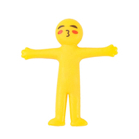 Jouet extensible jaune pour homme, mini figurine extensible, jouet anti-stress pour adultes et enfants