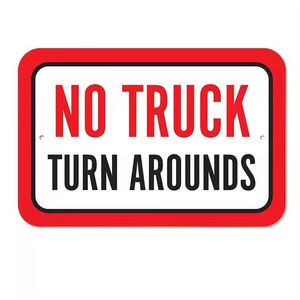 Vente directe d'usine modèle personnalisé pas de camion <span class=keywords><strong>avis</strong></span> de retournement panneau de sécurité plaque de signalisation en aluminium - Product Image 3