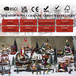 Nuevo Molde Creativo de Resina de Papá Noel con Escena Navideña LED, Artesanías de Resina de Alta Calidad, Pueblo Navideño Hecho a Mano - Product Image 3