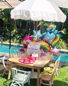 Chaise de fête pour enfants en rotin fait à la main pour événements, sièges écologiques pour tout-petits, meubles d'événement tissés légers pour anniversaire - Product Image 3