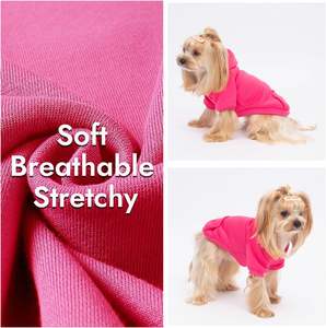 Honden Hoodie Sweater Set Klassiek Ontwerp Warm Koud Weer Buiten Gebruik Handwas Polyester Comfortabele Roze Kleine/Middelgrote Honden - Product Image 4
