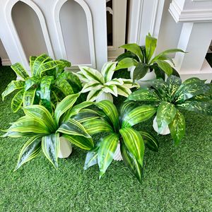 Plantes vertes artificielles Queyiyi, 30 cm-100 cm, décoration intérieure de bureau, accessoires de mariage, ensemble de bonsaï - Product Image 3