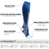 Bas de compression Chaussettes de compression pour hommes et femmes 20-30 MmHg