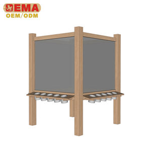 EMA 2025 Présentoir de <span class=keywords><strong>peinture</strong></span> en bois à quatre faces Planche à dessin de chevalet de <span class=keywords><strong>peinture</strong></span> d'extérieur pour enfants pour l'école Montessori Salle de classe extérieure - Product Image 1