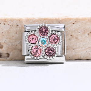 Italian Diamond Flower Modular <b>Bracelet</b> Set <b>Crystal</b> Rhinestone Women's DIY Jewelry Gift Fashion Charm <b>Bracelets</b> - Product Image 3