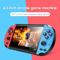 Konsol Game Genggam X7 4.3 inci Layar IPS Portabel Pemutar Video Game Konsol Game