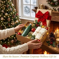 Set de Regalo Navideño Personalizado al por Mayor, Termo Aislado al Vacío, Toalla de Felpa, Paquete Festivo para Promoción Corporativa