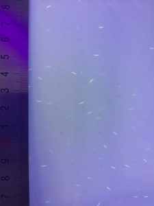 Hai mặt 70 gram sợi màu xanh lá cây có thể nhìn thấy với giấy an ninh sợi vô hình sử dụng bột gỗ nguyên chất - Product Image 2