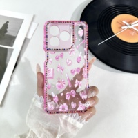 Coque de téléphone de luxe avec peinture en relief et décor en diamant, protection triple TPU+PC pour HONOR 600 LITE X8D X5C X5D PLUS