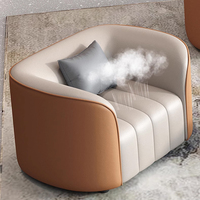 Luxus italienische Leders ofa Set Wohnzimmer möbel Relax Modern Hotel Gewerbe raum gerade Couch 3-Sitzer Sofa