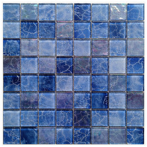 36x36mm azul iridiscente vidrio mosaico azulejos para pared Backsplash cristal DIY piscina cocina baño Decoración - Product Image 3