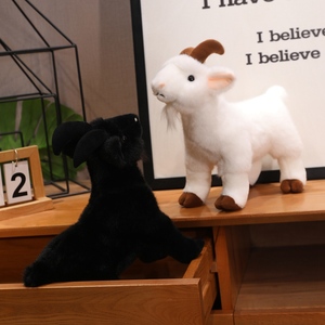 Juguetes de Peluche de Cabra Realistas Nuevos Juguetes de Cabra Blancos Súper Suaves de Simulación Lindos Animales de Peluche de Cabra Negra Regalos para Niños - Product Image 6