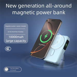แบตเตอรี่สำรองแม่เหล็กไร้สาย 10000mAh พับเก็บได้ พร้อมสายชาร์จในตัว หน้าจอ LED ชาร์จเร็วสำหรับอุปกรณ์หลากหลายชนิด - Product Image 5