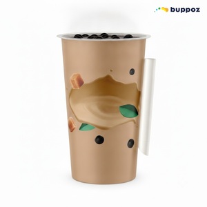Thé aux bulles au sucre roux prêt à boire, gobelet de 335 ml, halal, HACCP, pour les boutiques de thé aux bulles et de thé au lait, OEM - Product Image 2