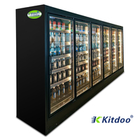 Réfrigérateur commercial double température KITDOO pour fleuriste, vitrine d'exposition pour légumes, fruits et gâteaux, avec éclairage LED