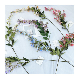 Ingrosso fiore artificiale orchidea soggiorno decorazione appesa alla parete glicine da appendere fiori decorazione per la casa di nozze - Product Image 2