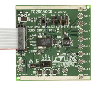 LTC2605 Octal 16-bit I2C Vout DAC Conversion de données IC Outils de développement pour les solutions embarquées Kits de cartes de développement requis - Product Image 2