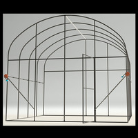 Serre de jardin galvanisée en arc rond à usage domestique 4x4m serre de jardin tunnel en film plastique à vendre